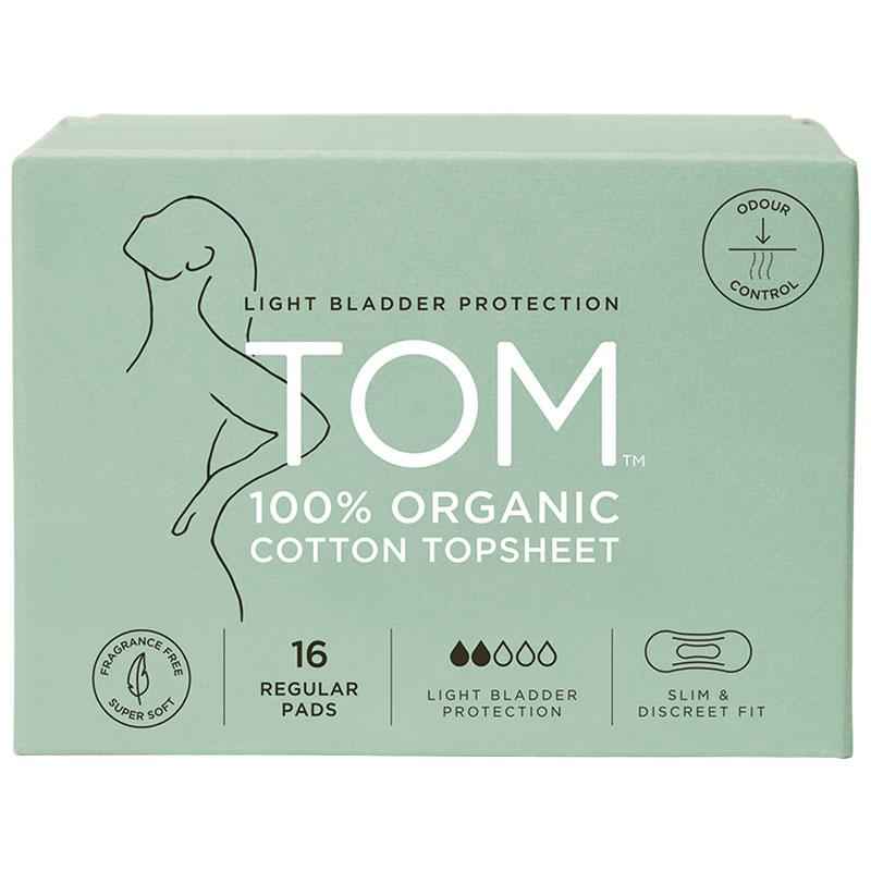 TOM Organic Incontinence Pads Regular 16 Pack
