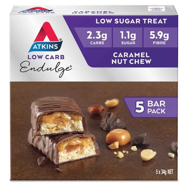Atkins Endulge Caramel Nut Chew 170g 5 Pack