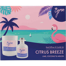 Byron Citrus Breeze Candle 160g & Reed Diffuser 75ml Xmas Gift Set
