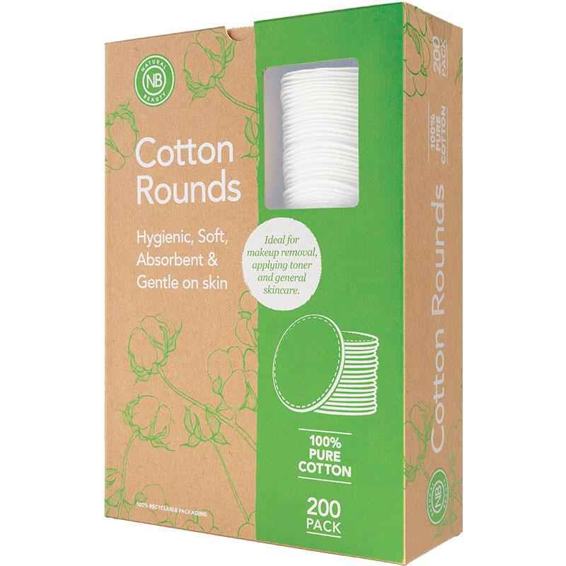 Natural Beauty Cotton Rounds 200 Pack