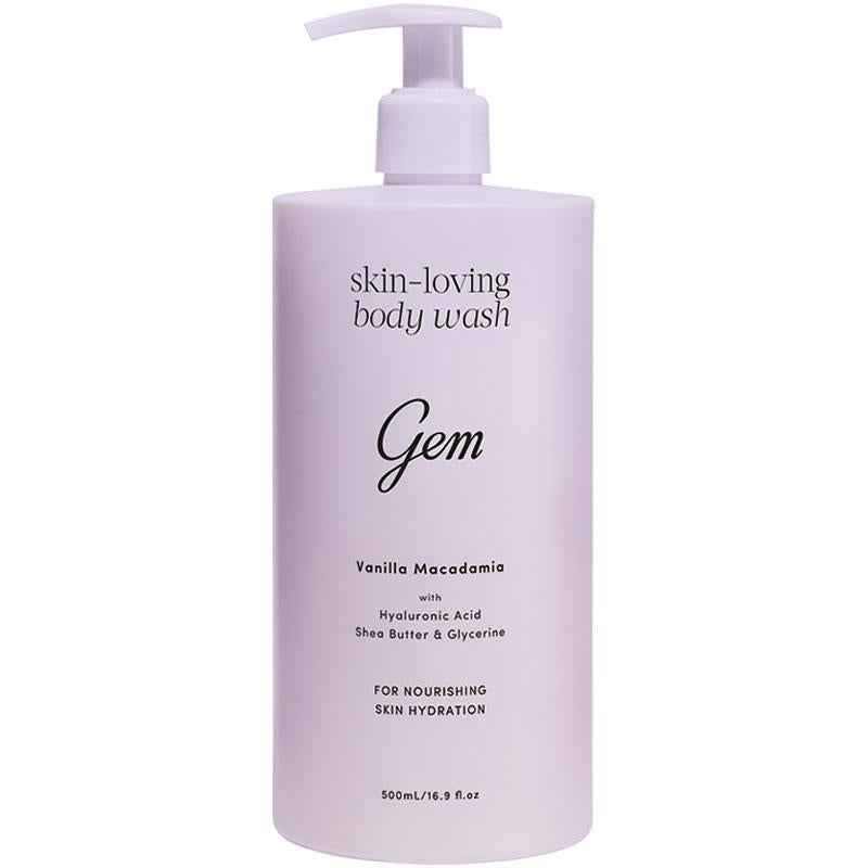 Gem Skin-Loving Vanilla Macadamia Body Wash 500ml Exclusive Size