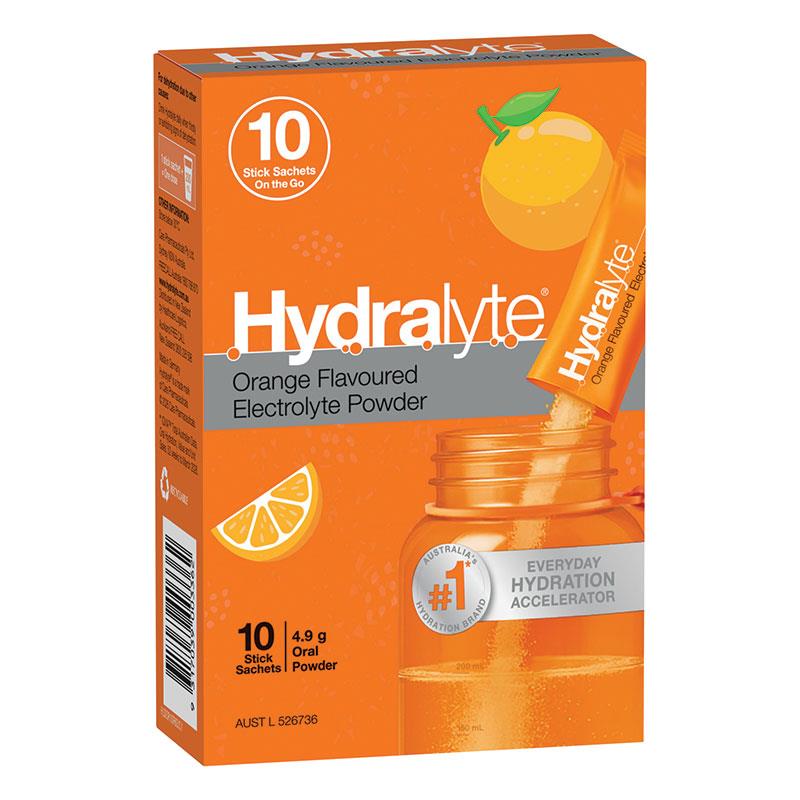 Hydralyte Electrolyte Powder Orange 4.9g x 10