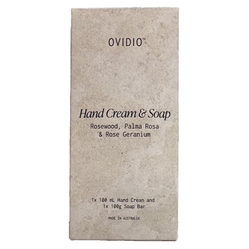 Ovidio Rosewood Palma Rosa & Rose Geranium Hand Cream & Soap Gift Set