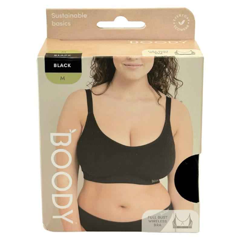 Boody Full Bust Wireless Bra Black Medium