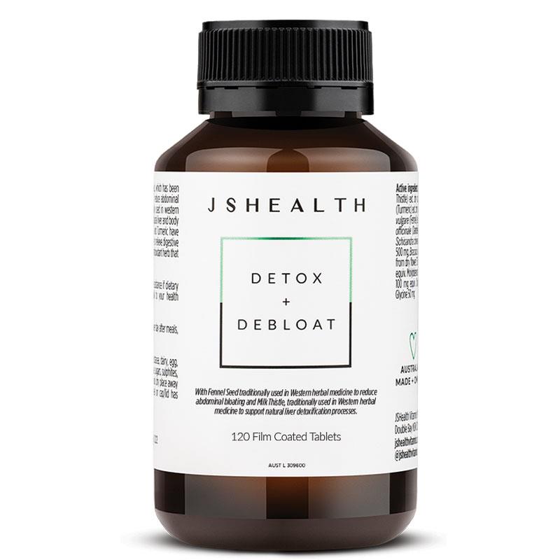 JSHealth Detox + Debloat Formula 120 Tablets Exclusive Size