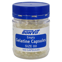 Bonvit Empty Gelatine Capsules Size 00 100 capsules