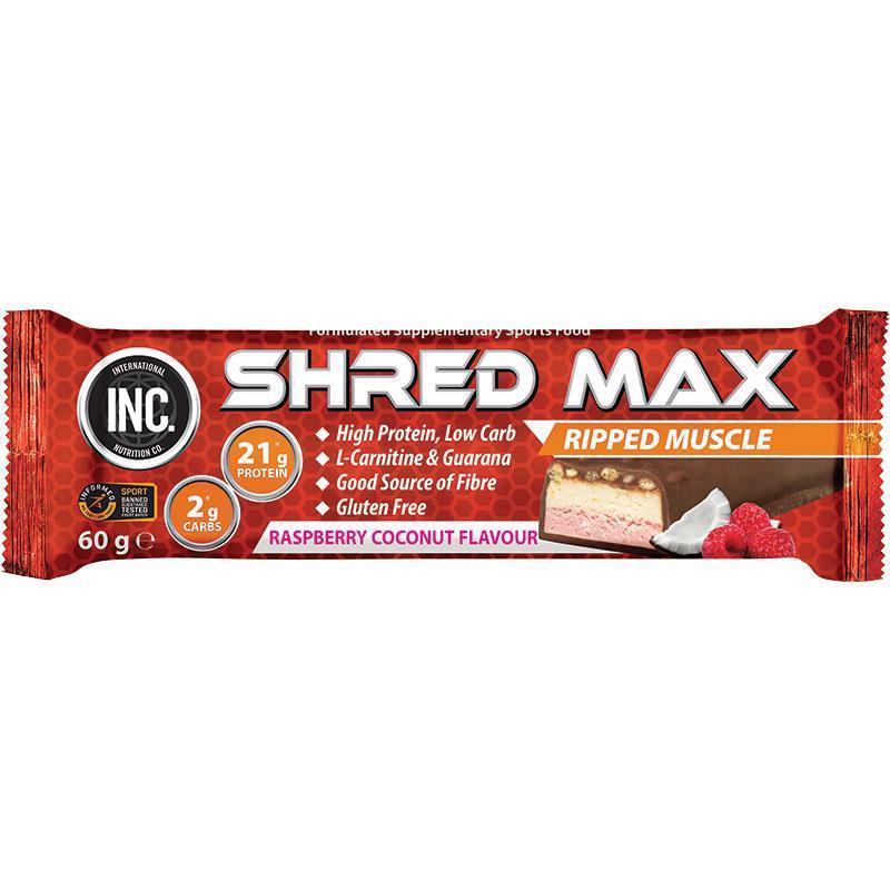 INC. Shred Max Protein Bar Raspberry Coconut 60g