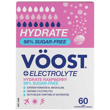 Voost Hydrate Sugar Free Raspberry Effervescent Tablets 60 Pack