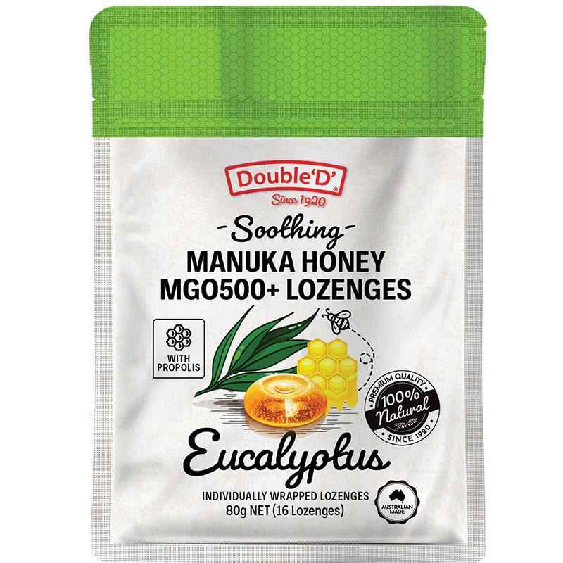 Double D Manuka Honey Lozenges Eucalyptus 16 Pack