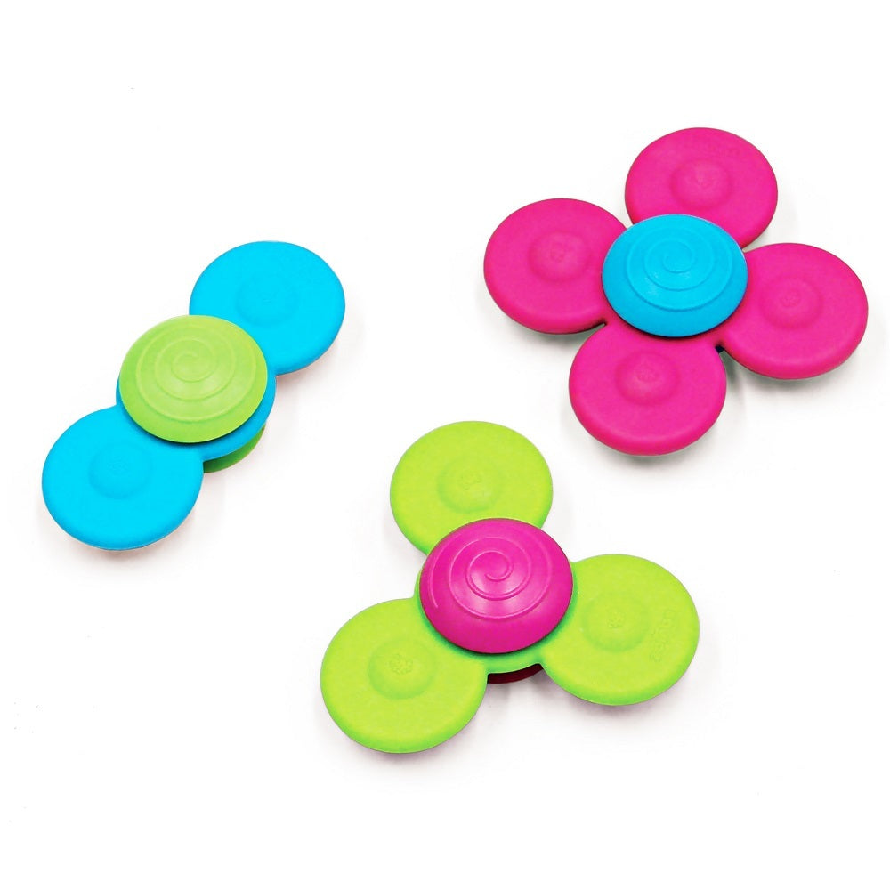 Fat Brain Toys Whirly Squigz Travel Fidget Toys for Baby Sensory Toys Baby Gifts Idea 10m+
