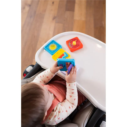 PlayTab Sensory Tiles Set 3 Latch Mirror Blue, Picture Dial, Sweeper by Fat Brain Toys Sensory Toys Motor Skills Developmental Toys for Toddlers Baby Toys Best Seller 12m+
