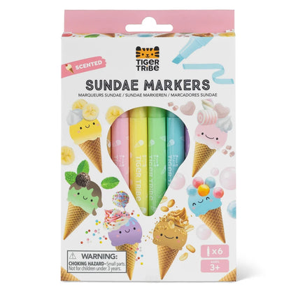 Tiger Tribe Scented Sundae Markers Stationary Art and craft for Kids 5yrs+