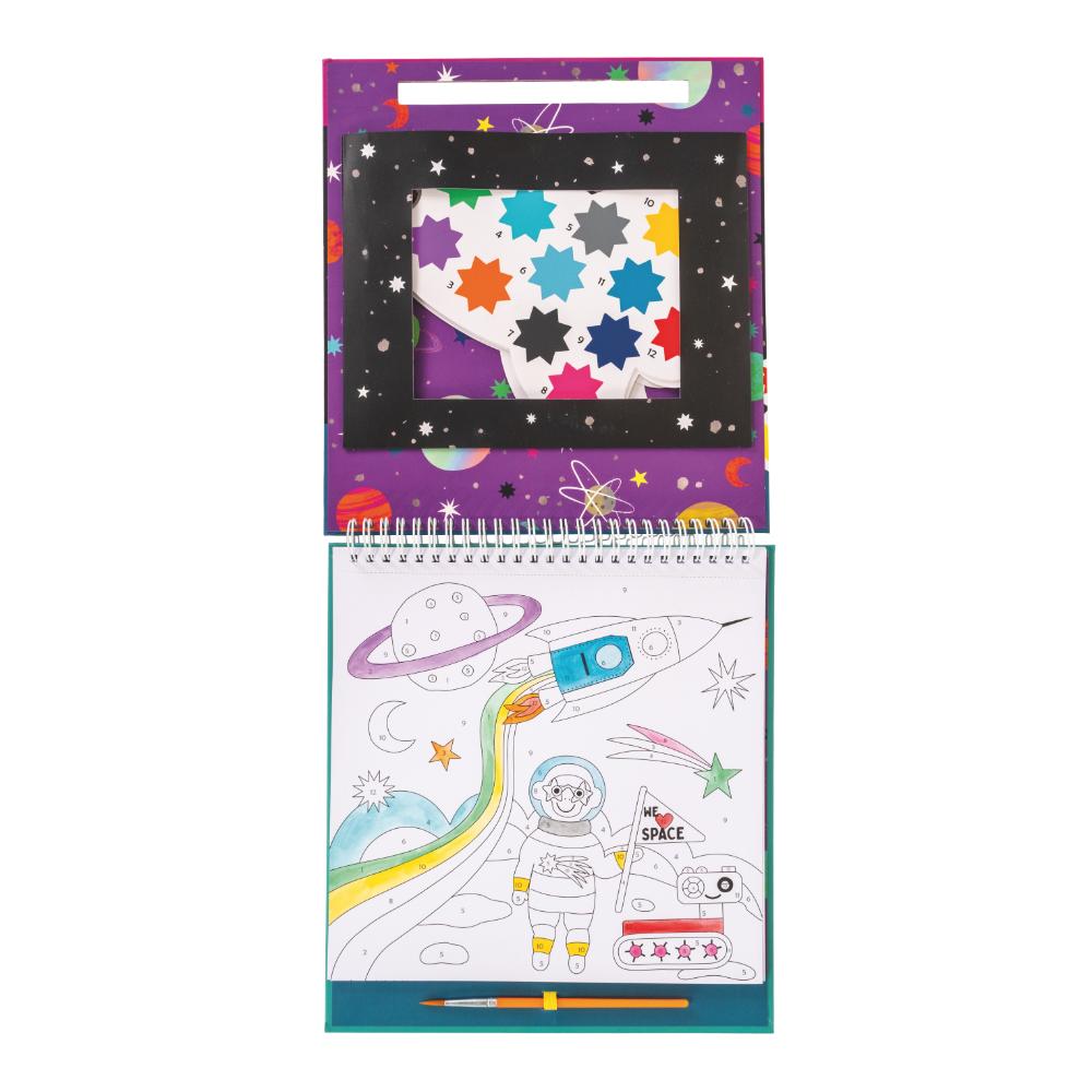 Floss & Rock Paint by Numbers Space Theme Activity Interactive Painting Book Art and Craft for Kids 5yrs+