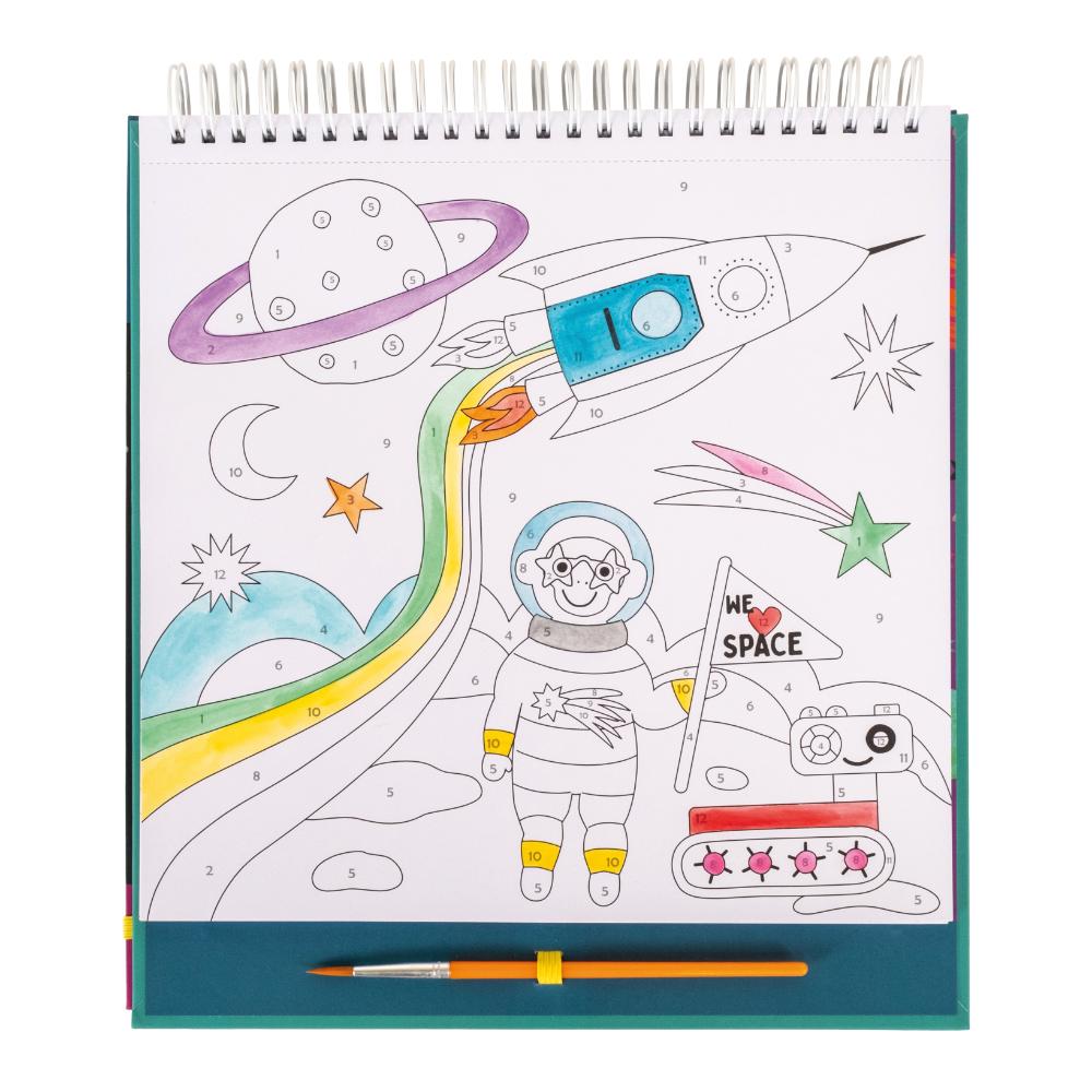 Floss & Rock Paint by Numbers Space Theme Activity Interactive Painting Book Art and Craft for Kids 5yrs+