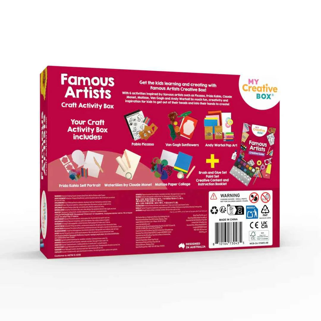 My Creative Box LARGE Famous Artists Craft Box Best Seller Art and craft for kids Most Loved in Store Gifting Idea for 6yrs+
