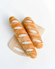 Tara Treasures Felt Baguettes Bread Set of 2 Pretend and Imaginative Play Kitchen Accessories Best Seller 3yrs+