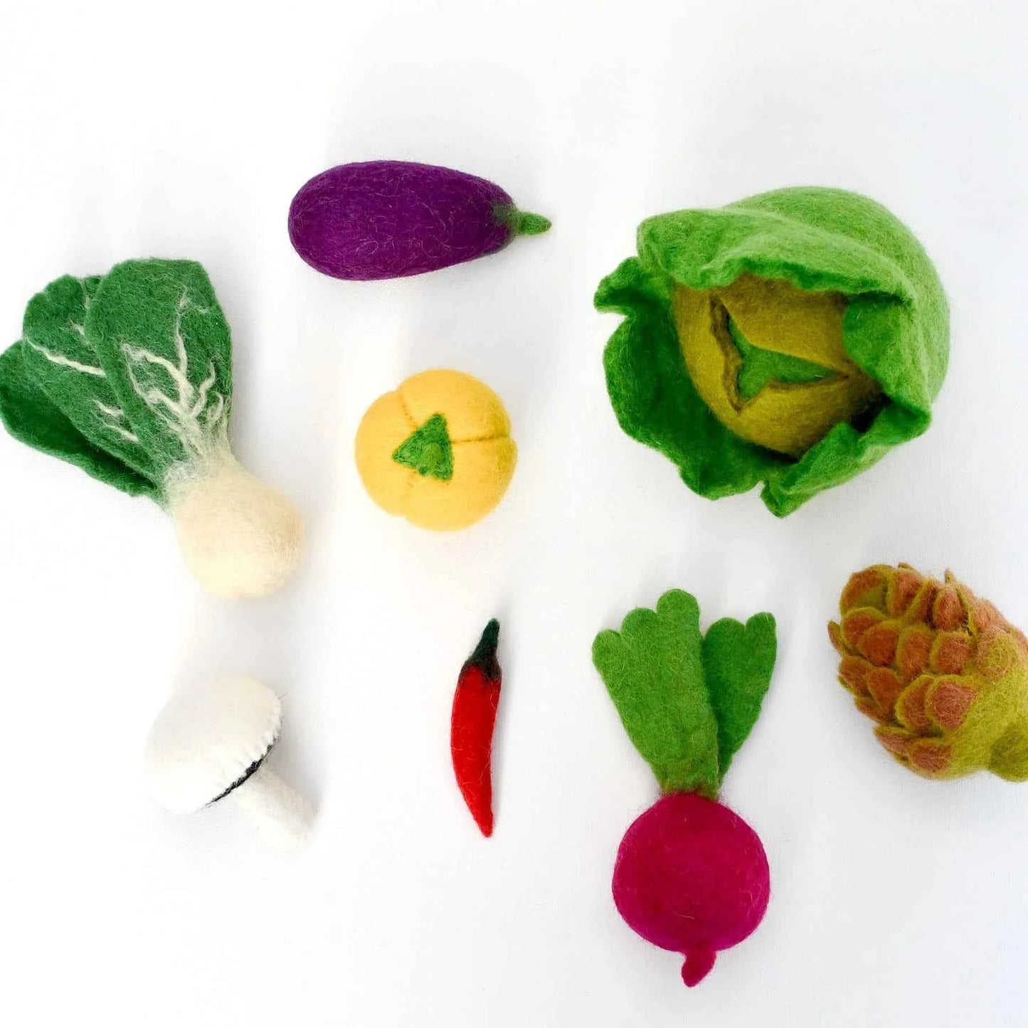 Tara Treasures Felt Food Groups Vegetables Pretend and Imaginative Play Kitchen Accessories 3yrs+