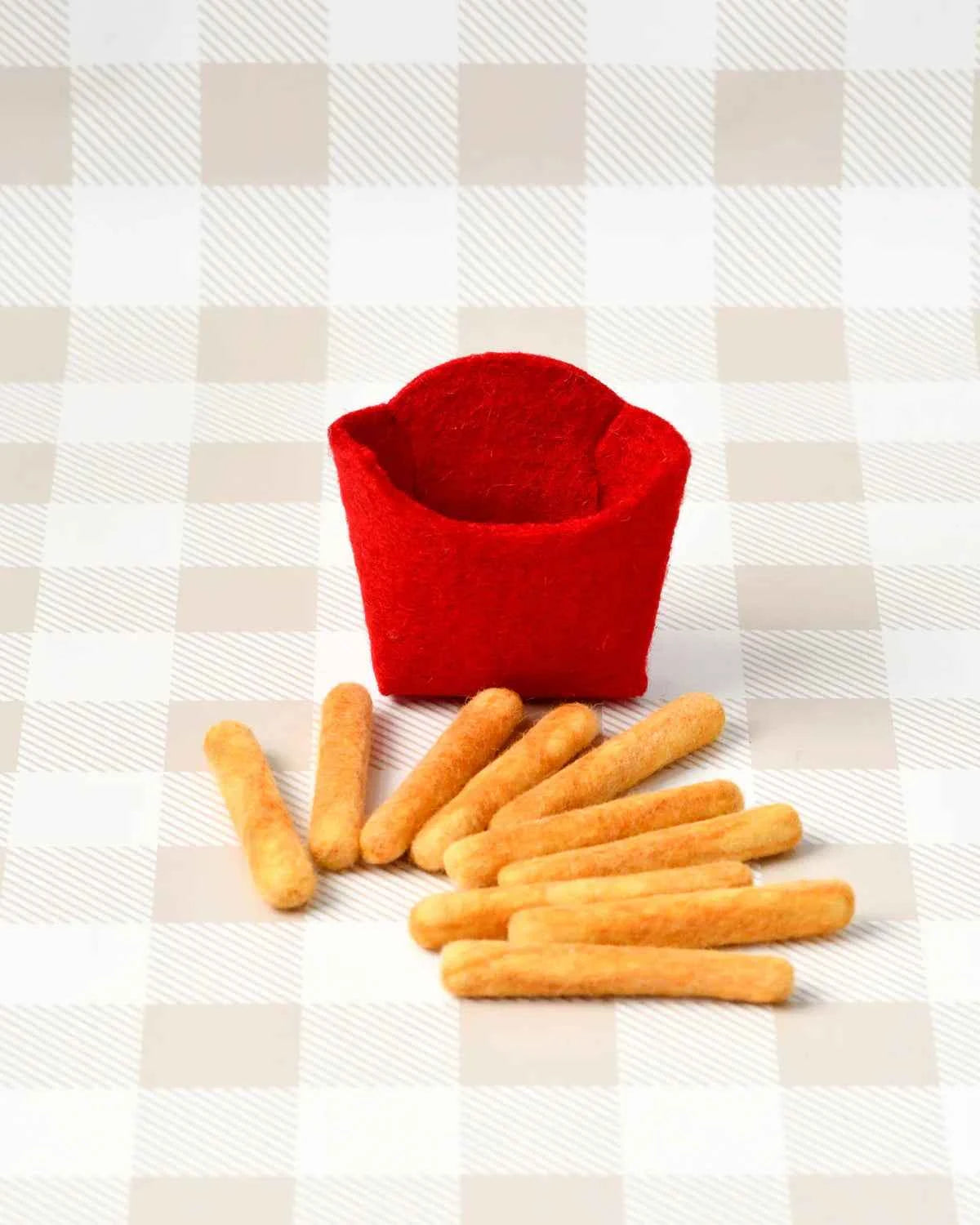 Tara Treasures Felt Fries in a Packet Set Pretend and Imaginative Play Toys 3yrs+