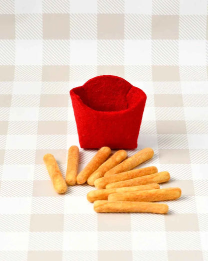 Tara Treasures Felt Fries in a Packet Set Pretend and Imaginative Play Toys 3yrs+