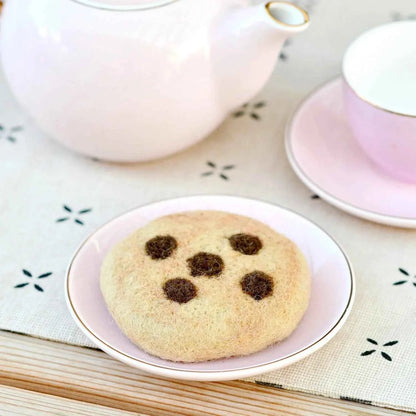Tara Treasures Felt Big Chocolate Chip Cookie Pretend and Imaginative Play Kitchen Accessories 3yrs+