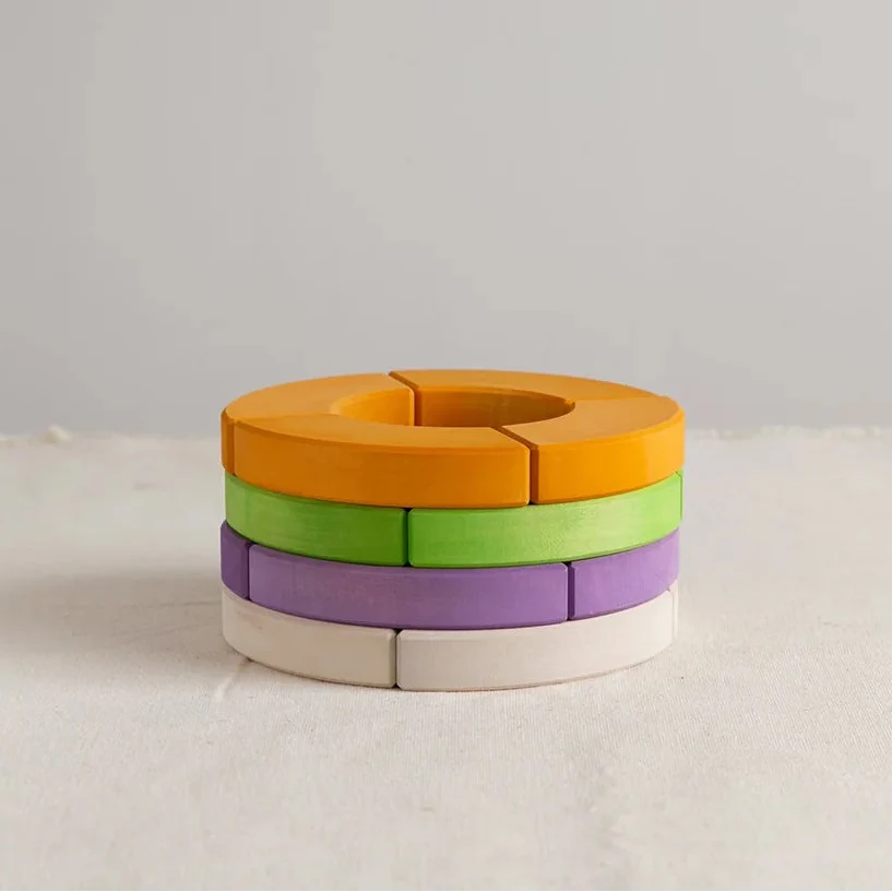 Wooden Curve Building Blocks Four Seasons 20pcs by Avdar Toys Waldorf Inspired Wooden Toys Building Blocks Toys 3yrs+