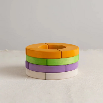 Wooden Curve Building Blocks Four Seasons 20pcs by Avdar Toys Waldorf Inspired Wooden Toys Building Blocks Toys 3yrs+