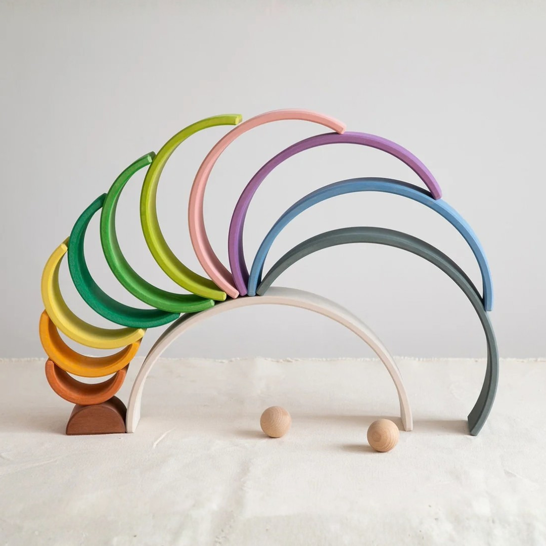 Wooden Rainbow Stacker Four Seasons by Avdar Toys Waldorf Inspired Wooden Toys 3yrs+
