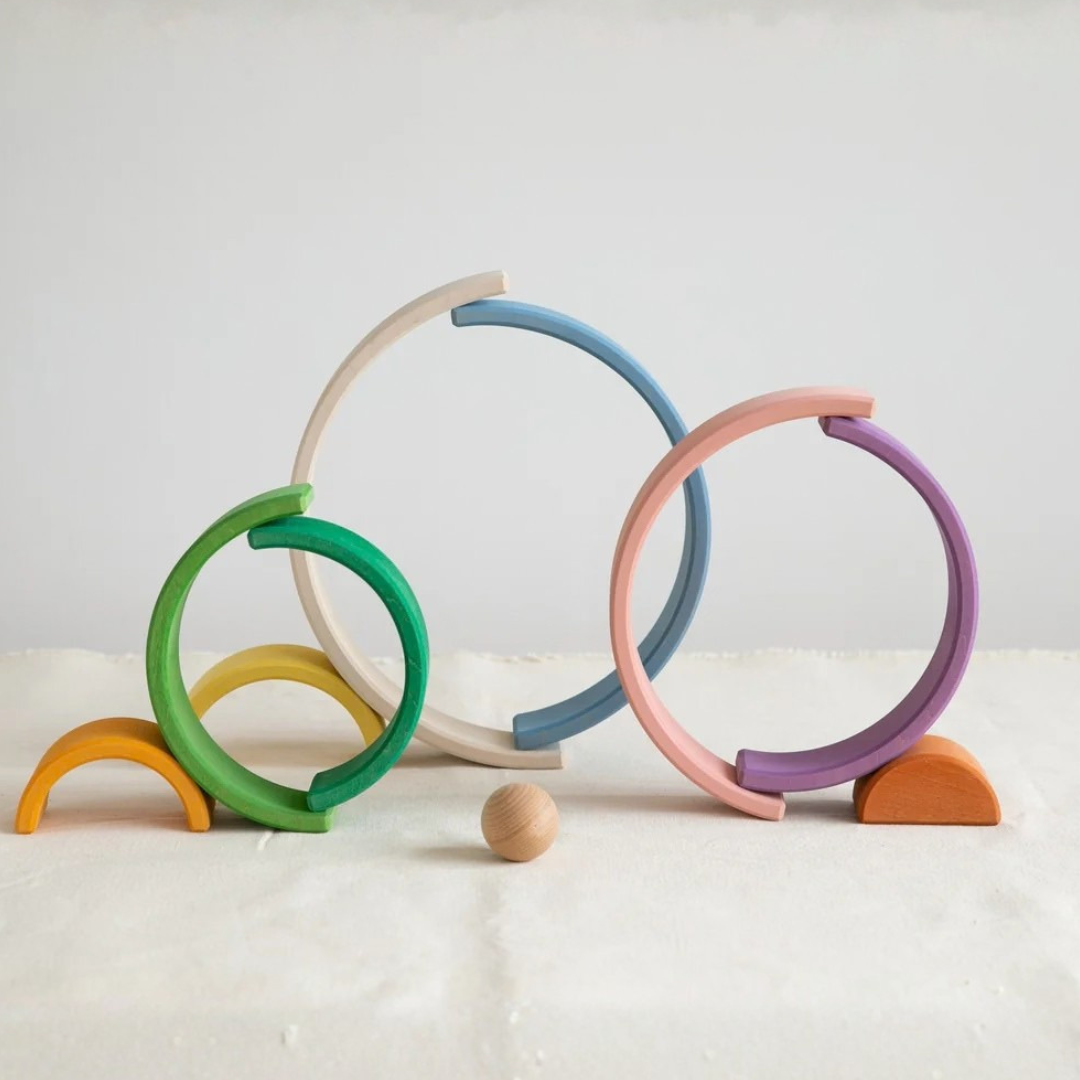 Wooden Rainbow Stacker Four Seasons by Avdar Toys Waldorf Inspired Wooden Toys 3yrs+