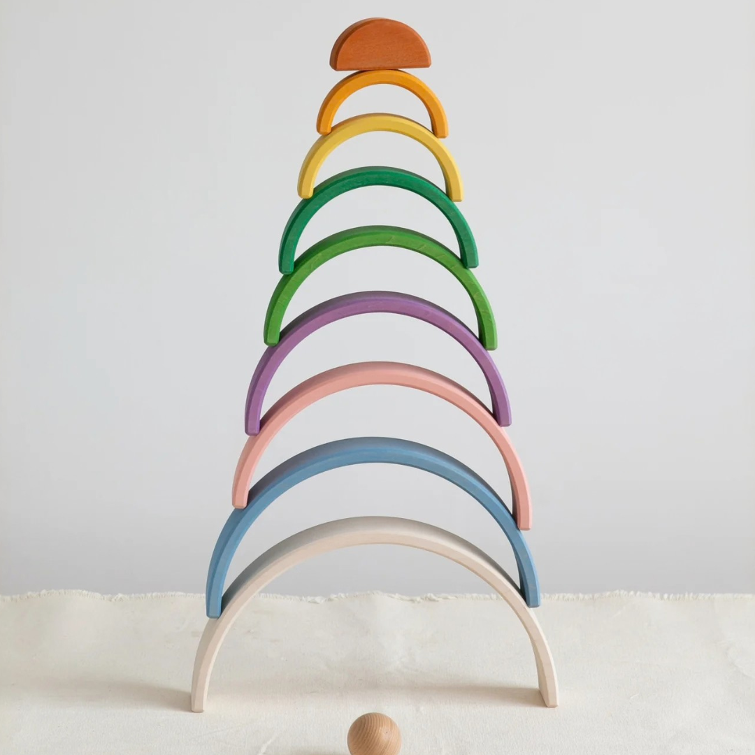 Wooden Rainbow Stacker Four Seasons by Avdar Toys Waldorf Inspired Wooden Toys 3yrs+