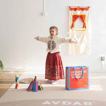 Play Curtain Red Climbing Gym Furniture Accessories by Avdar Toys 12m+