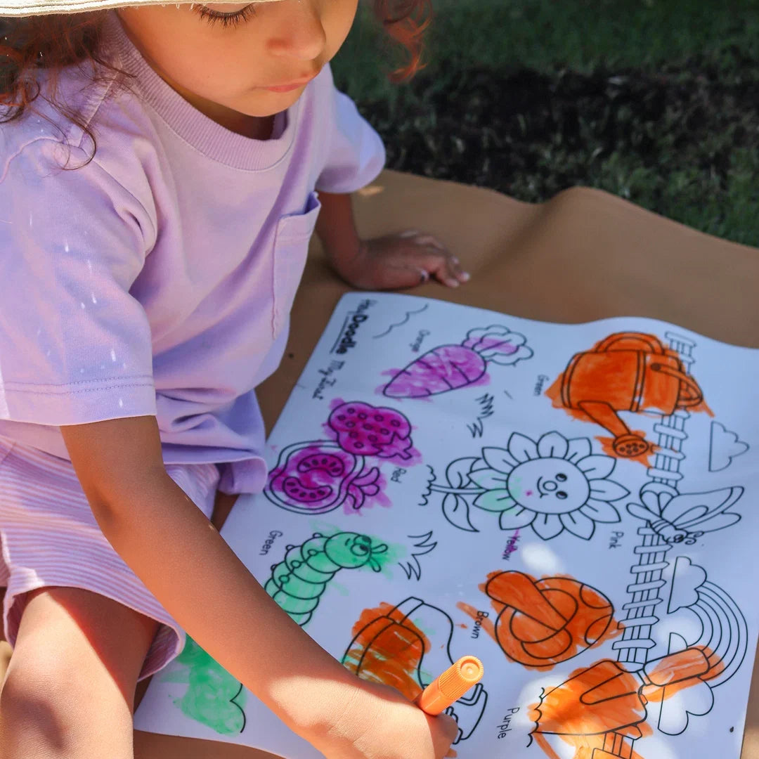 Hey Doodle My First Colours Colouring & Doodle Mat Travel Toys Art and Craft for Kids 3yrs+