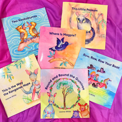 Aussie Animals Baby Play Books Set of 6 (Paperback) by Leanne White Aussie Baby Play Books Australian Author