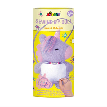 Avenir Sweet Unicorn Sewing My Doll Kit Art and Craft for Kids 6yrs+