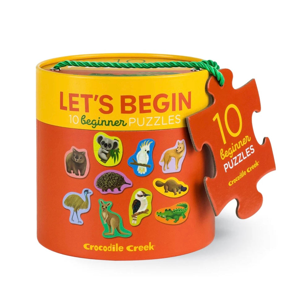 Crocodile Creek Let’s Begin Aussie Animals 10 Beginner 2pc Jigsaw Puzzle Cognitive Developmental Toys for Toddlers 2yrs+