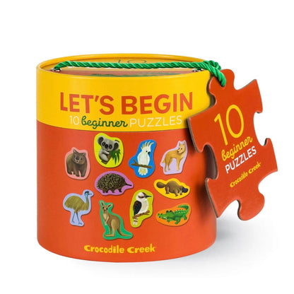 Crocodile Creek Let’s Begin Aussie Animals 10 Beginner 2pc Jigsaw Puzzle Cognitive Developmental Toys for Toddlers 2yrs+