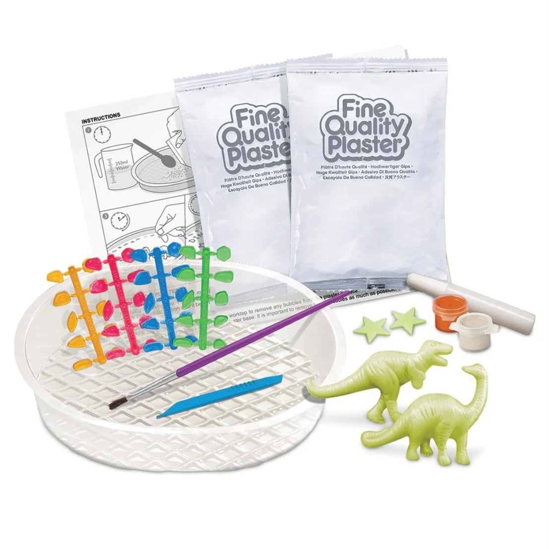 Mould & Paint Dino Stone by 4M Art and Craft for Dinosaur and Dragon Theme Clearance 5yrs+