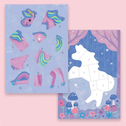 Tiger Tribe Magical Garden Sticker by Numbers Arts and Craft for Kids Fairy Unicorn and Castle Theme 4yrs+