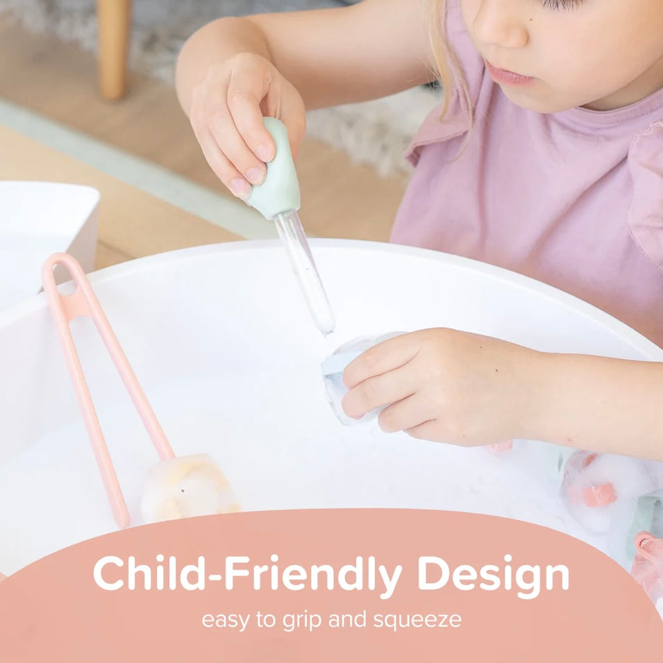 Inspire My Play Pastel Silicone Sensory Play Pipettes/Droppers 6pcs Motor Skills Developmental Toys Art and Craft for kids 2yrs+