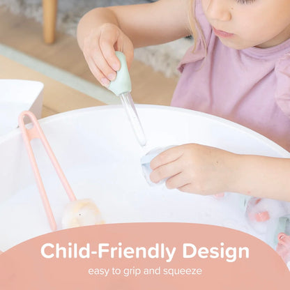 Inspire My Play Pastel Silicone Sensory Play Pipettes/Droppers 6pcs Motor Skills Developmental Toys Art and Craft for kids 2yrs+