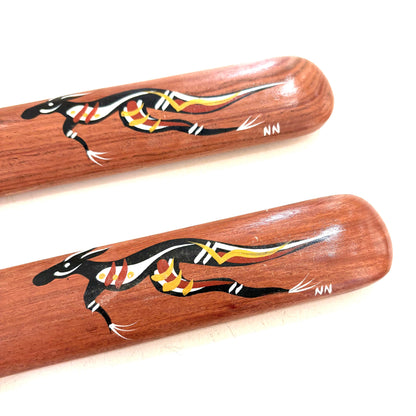 Handpainted Traditional Music Clap Sticks Set of 2 by Memories of Australia Musical Instruments for Kids School Range