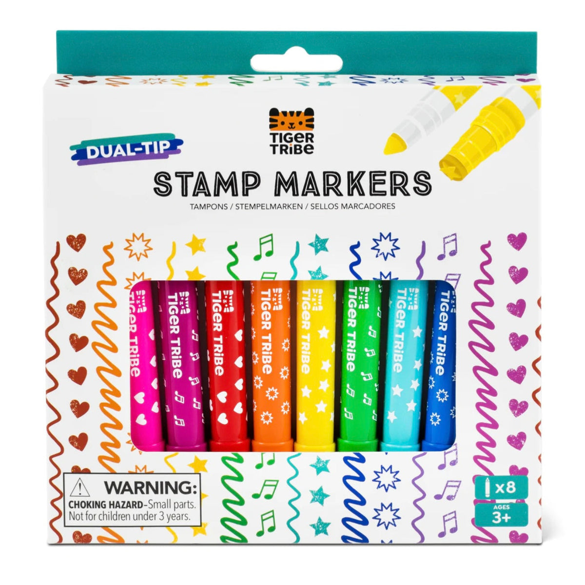 Tiger Tribe Dual-Tip Stamp Markers Arts and Craft for Kids 3yrs+