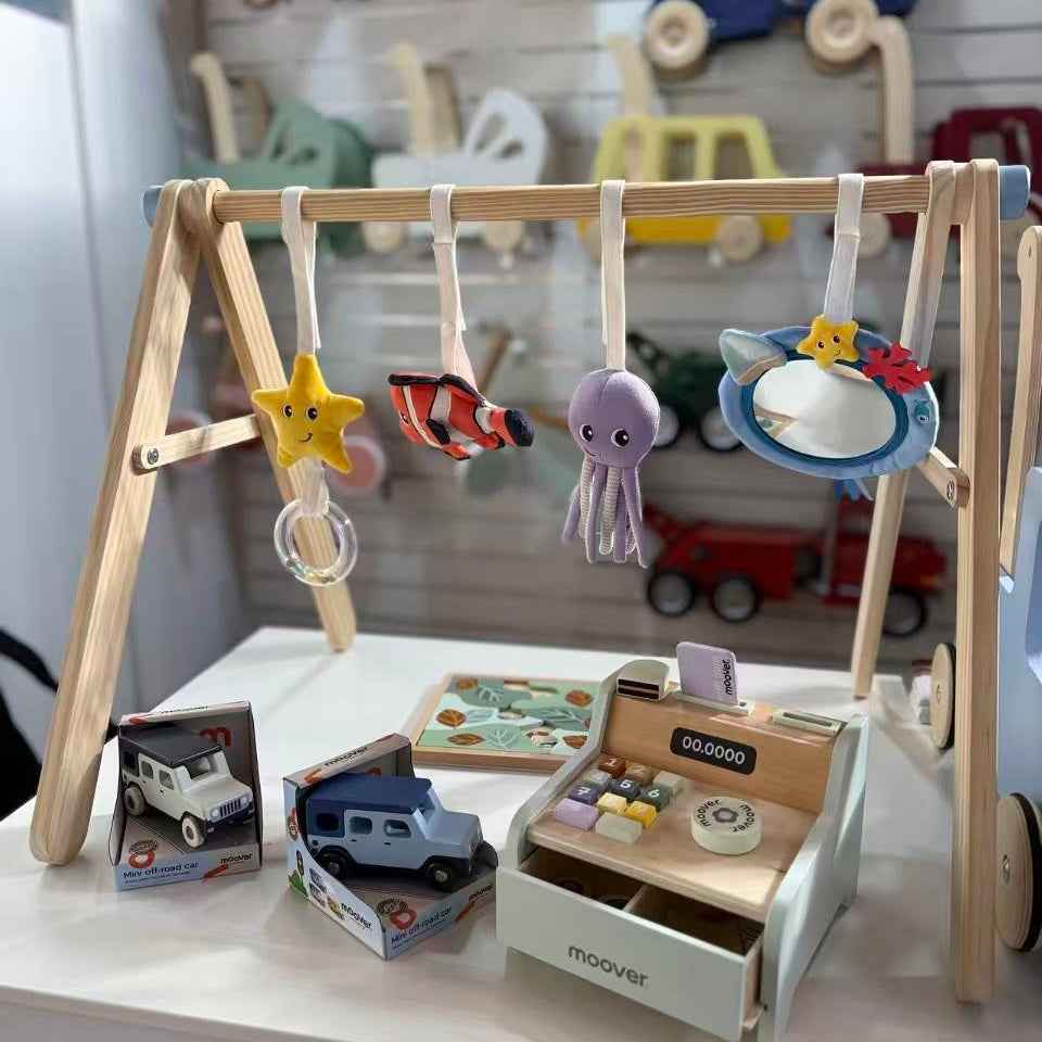 Moover Toys Wooden Baby Activity Gym Ocean Baby Toys 6m+ (Bulky Shipping)