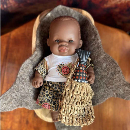 Aboriginal Australian 21cm Baby Coolamon Set Boy or Girl Indigenous First Nation Resources School Range