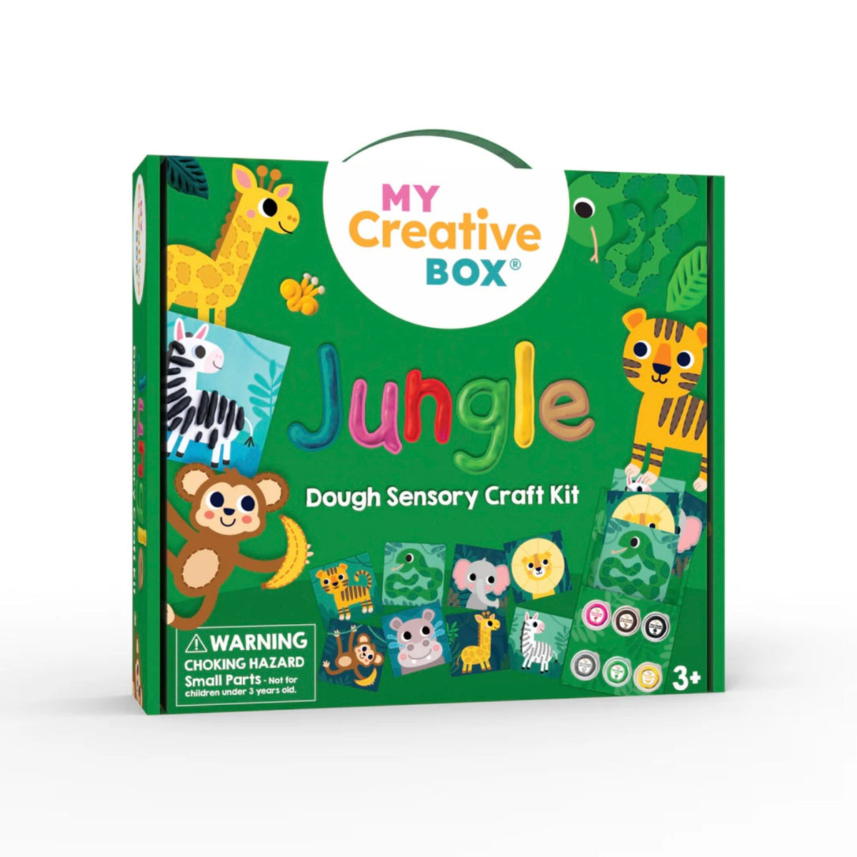 My Creative Box Jungle Dough Playdough Sensory Art and craft Cognitive Developmental Toys Preschoolers Best Seller Dinosaur and Dragon Theme 3yrs+