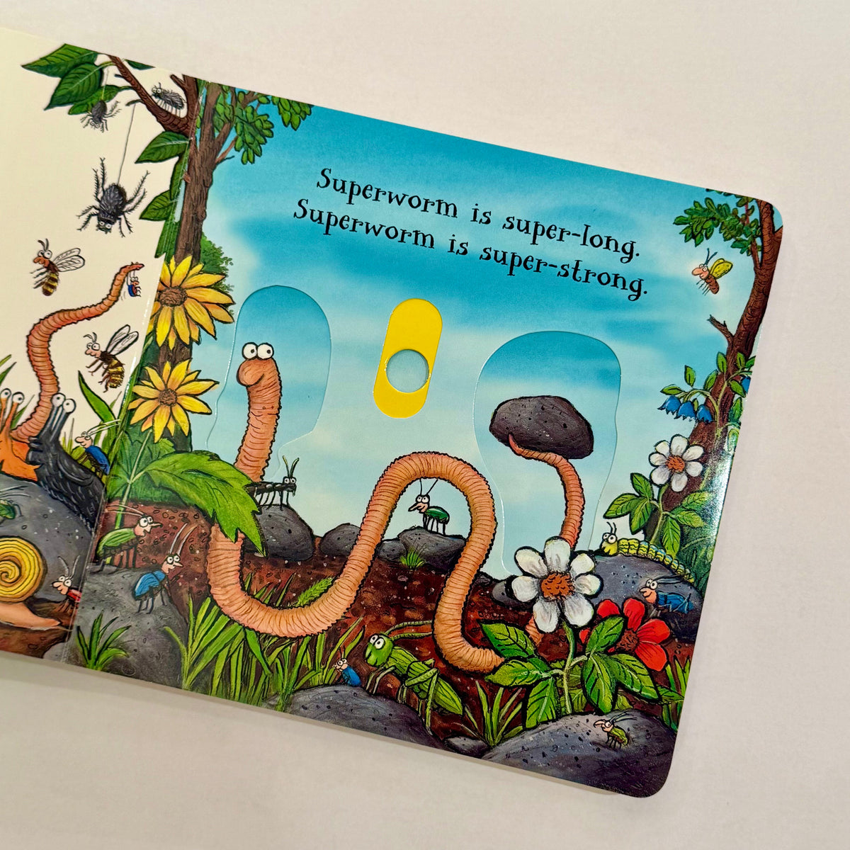Slide and Spin Superworm (Board Book) by Julia Donaldson Kids Picture Book