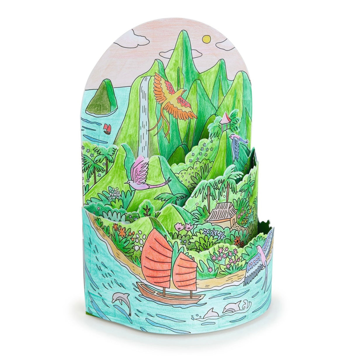 On Top Of My Island 3D Colouring Diorama by Djeco 8yrs+