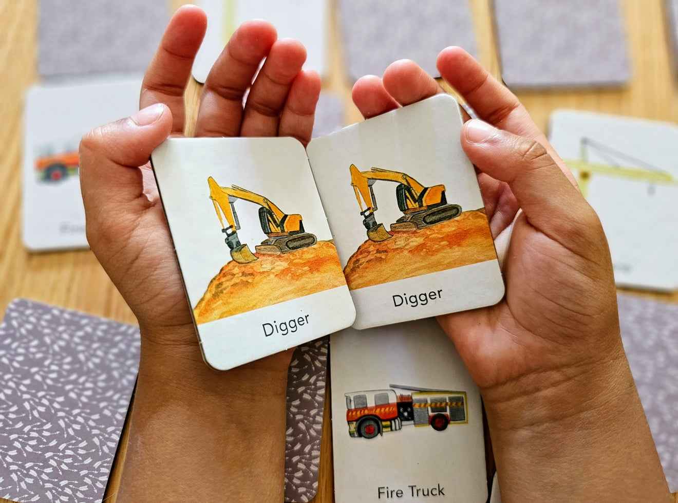Adored Illustrations The Incredible Memory Card Games for kids Construction 3yrs+