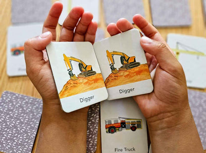 Adored Illustrations The Incredible Memory Card Games for kids Construction 3yrs+