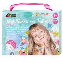 Avenir Mermaid Nail Sticker and Tattoos Makeup Art and craft for kids Fairy Unicorn and Castle Theme 3yrs+