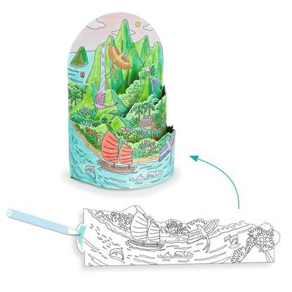 On Top Of My Island 3D Colouring Diorama by Djeco 8yrs+
